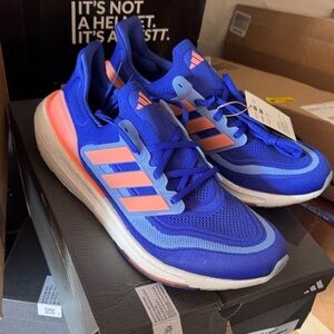 adidas Royal Blue and Coral Performance Sneakers